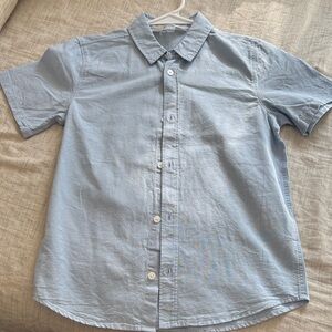 H&M Kids Light Blue Button Down Shirt Size 10 Boys Medium Like New